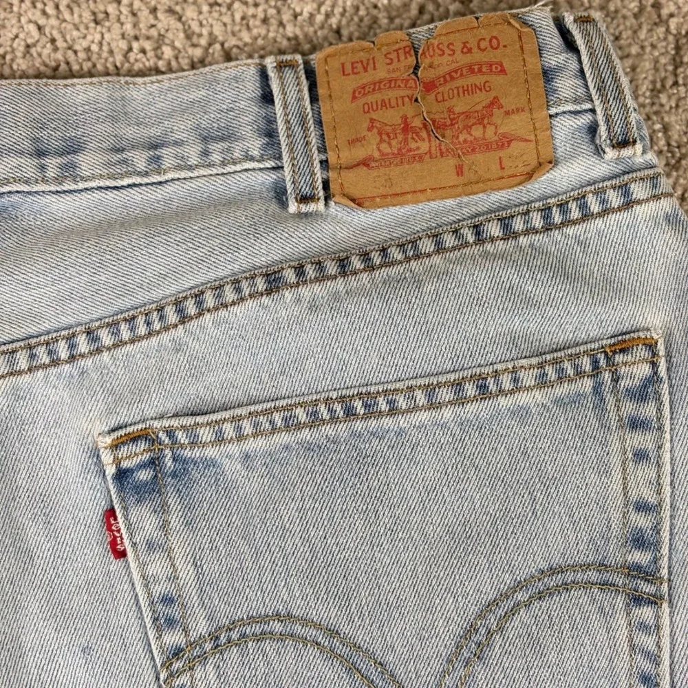 Levis Jeans 550 Relaxed Fit Mens‎ W40 L32 Light Wash Blue Cotton Denim Y2K 90s